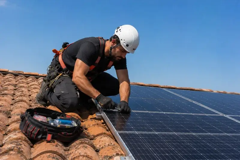 Maintenance et monitoring de panneaux solaires à Ambialet